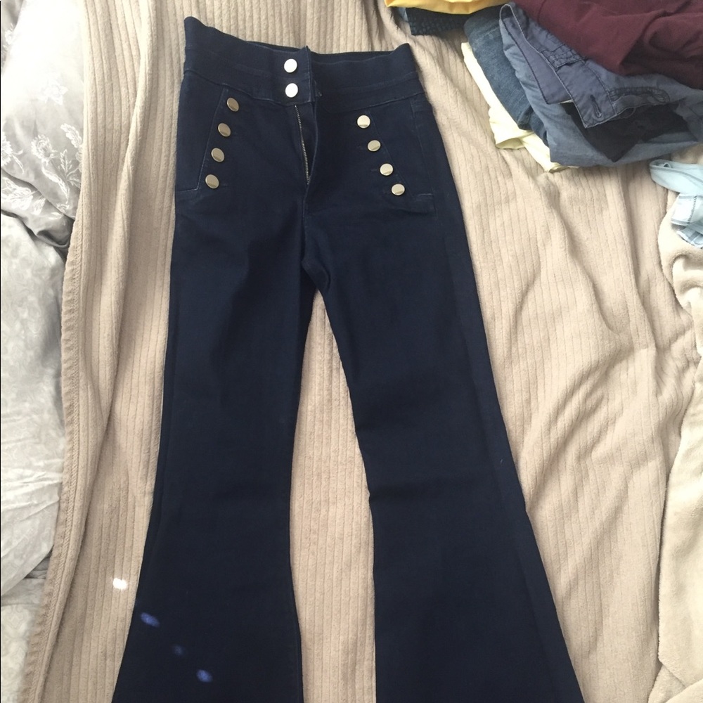 Express high rise bell bottom jeans